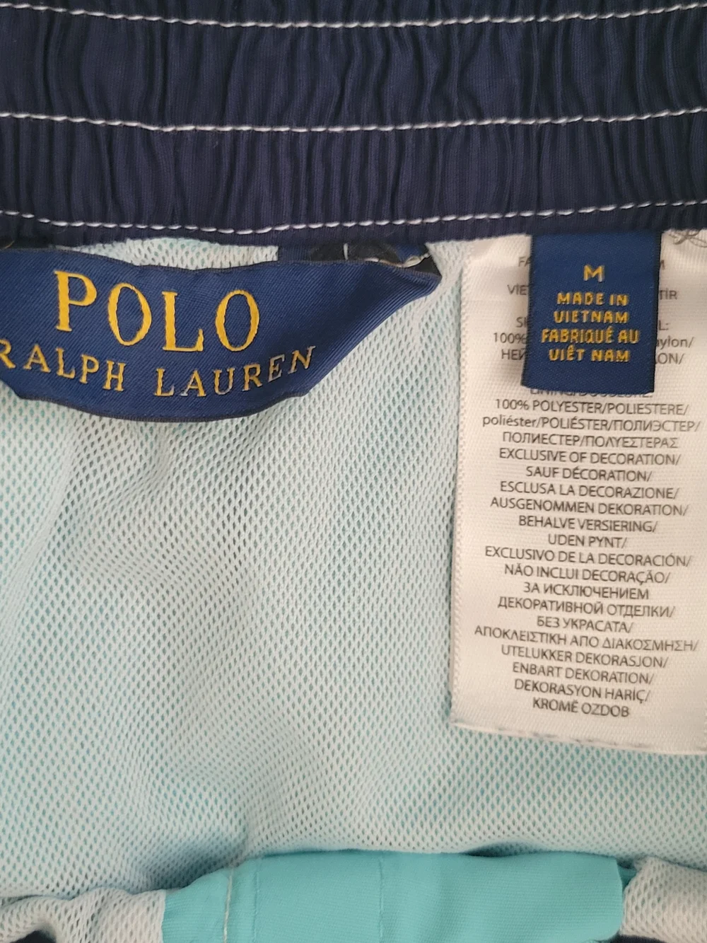 Polo Ralph Lauren Aqua Blue Swim Trunks Board Shorts Men's Medium